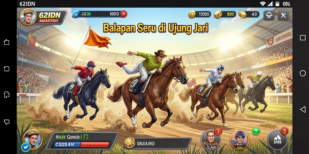 Tampilan gameplay Racing yang penuh aksi dan adrenalin.