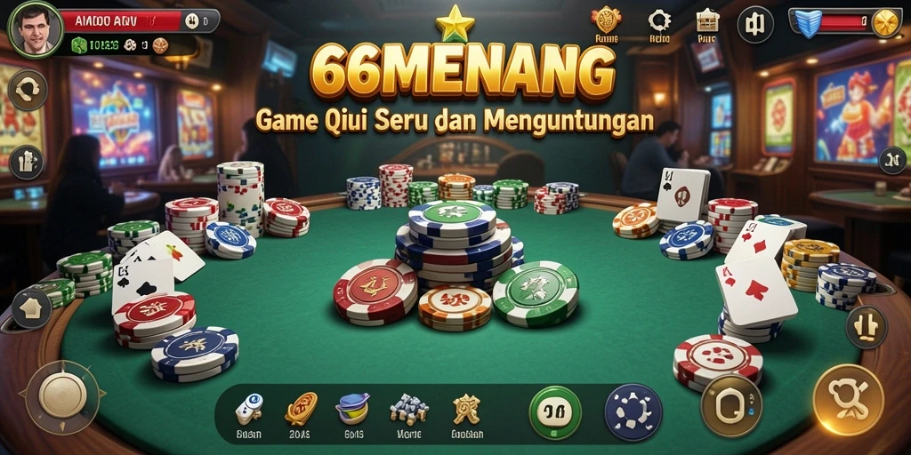 Tampilan menarik gameplay QiuQiu di 66MENANG.