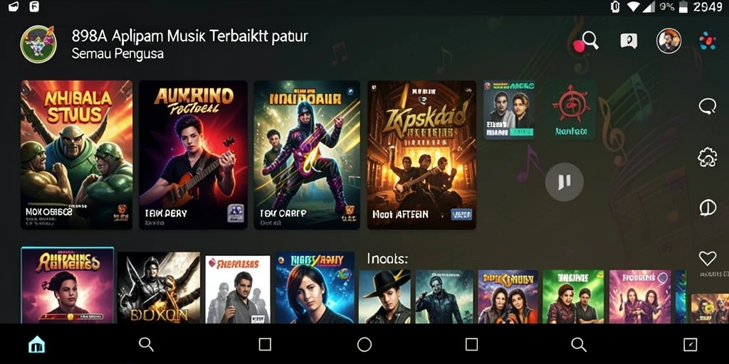 Tampilan seru gameplay Music di 898A dengan alat musik virtual.