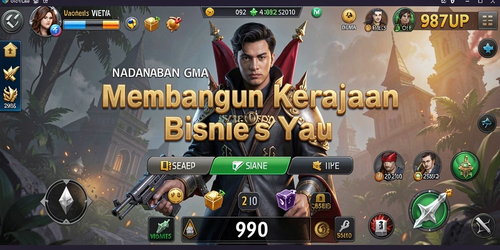 Screenshot utama 987UP menampilkan grafik menarik dan gameplay yang seru.