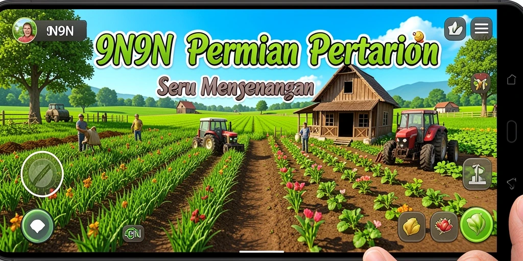 Tampilan grafis menarik dari gameplay 9N9N yang seru.