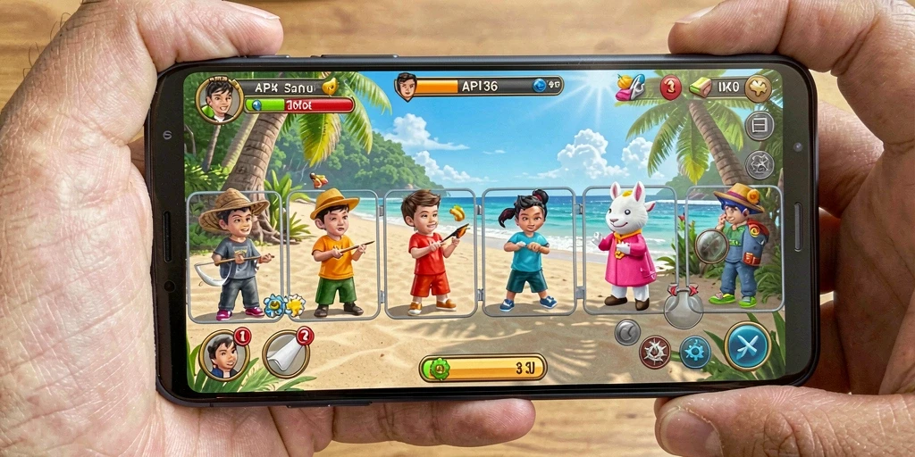 Screenshot gameplay API36 yang menampilkan keseruan permainan santai.