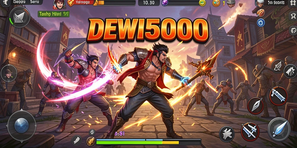 Screenshot gameplay DEWI5000 yang menegangkan dan penuh aksi.