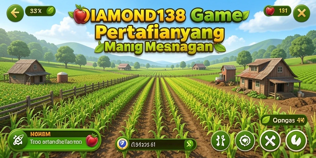 Tampilan gameplay yang menarik dari DIAMOND138 dengan suasana pertanian.