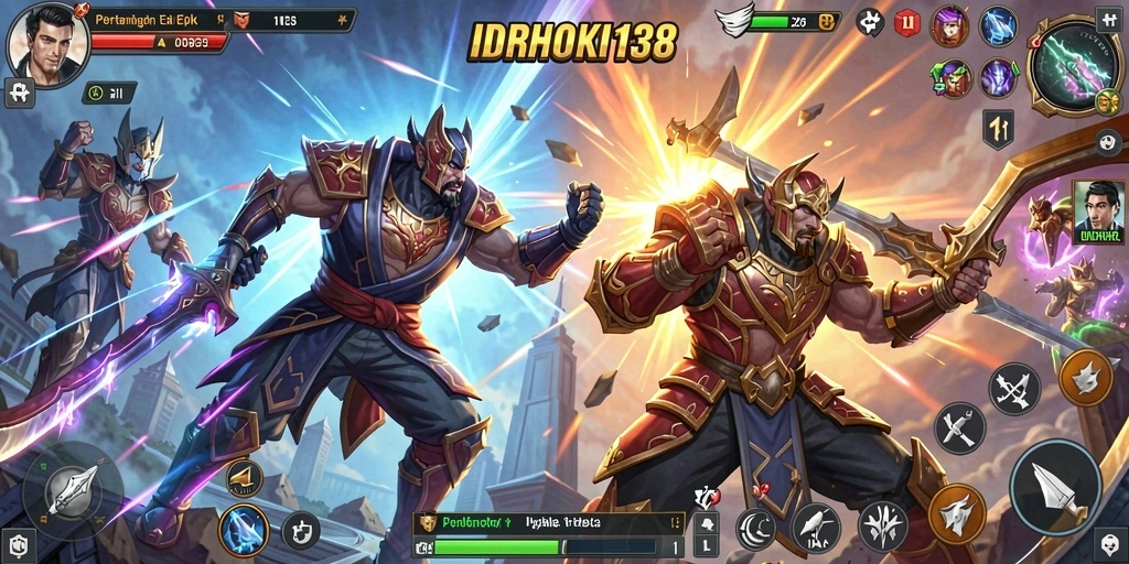 Tampilan gameplay Fighting yang seru di IDRHOKI138.