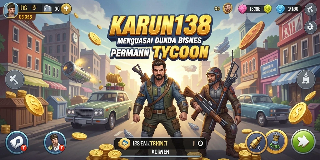 Tangkapan layar utama KARUN138 menunjukkan gameplay seru dalam mengelola bisnis.