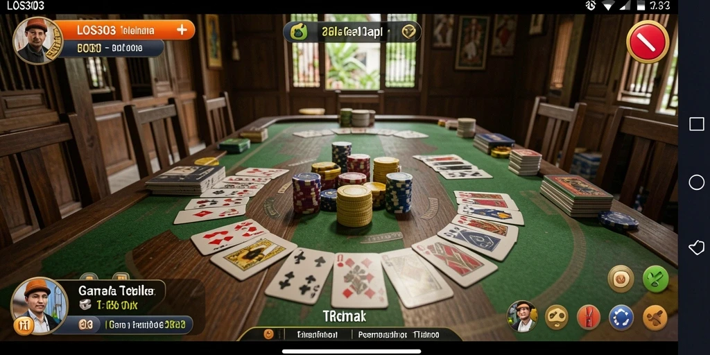 Screenshot gameplay yang menampilkan keseruan permainan Gaple.