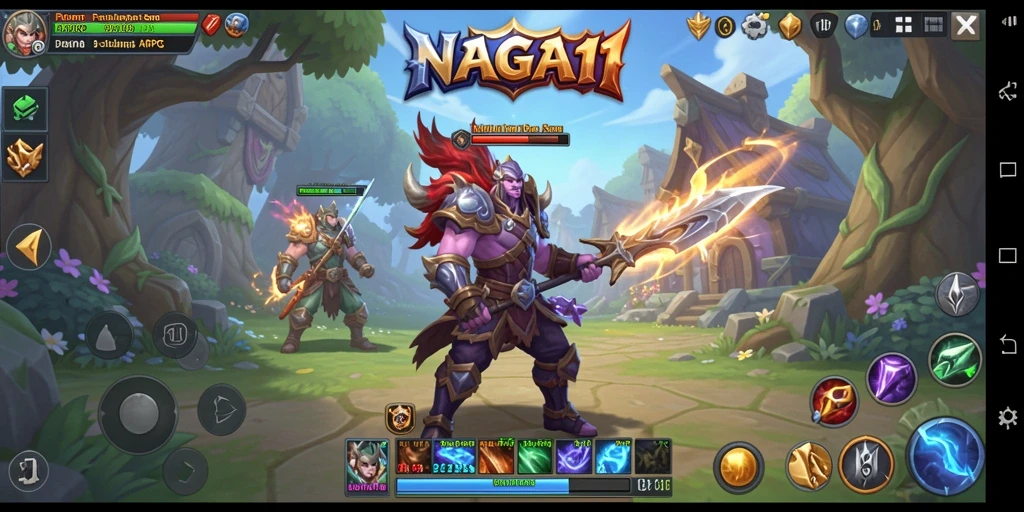 Gameplay NAGA11 menampilkan pertarungan seru dan dunia eksplorasi yang luas.