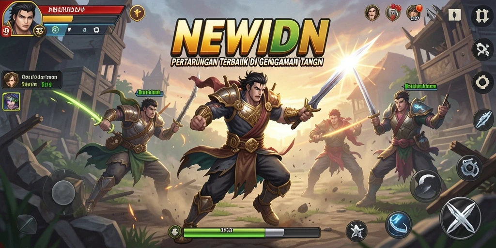 Tampilkan gameplay mendebarkan dari pertarungan karakter di NEWIDN.