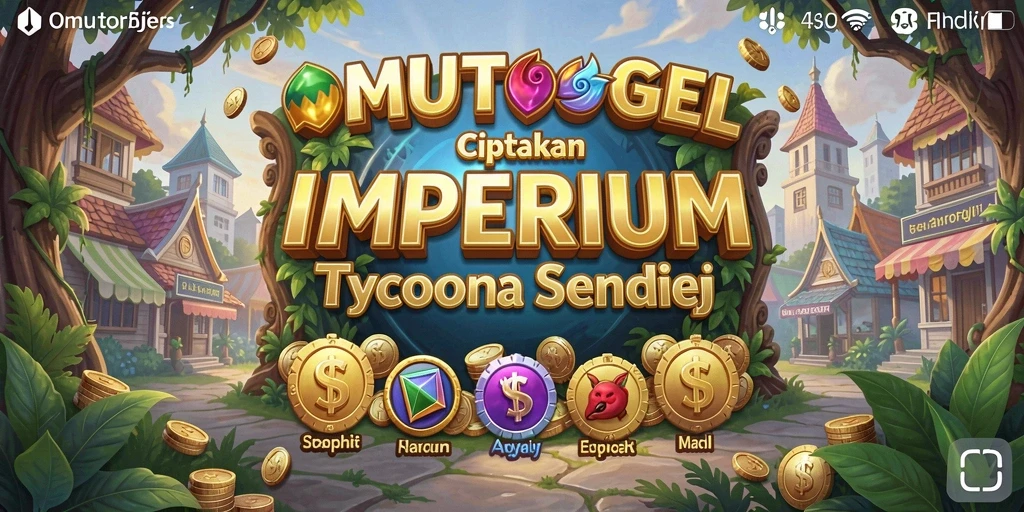 Tampilan screenshot gameplay <strong>OMUTOGEL</strong> menampilkan strategi bisnis yang menegangkan.