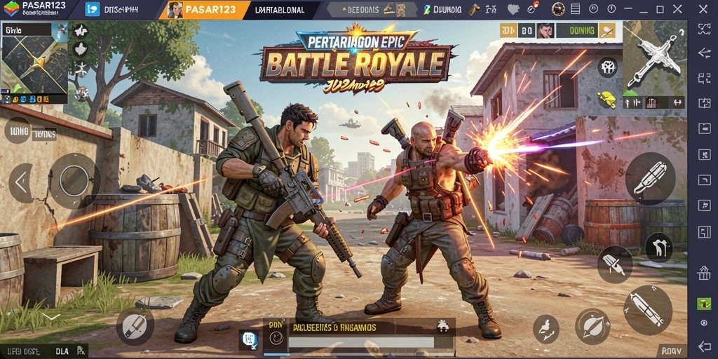 Gameplay seru di PASAR123 dengan aksi Battle Royale yang intens.