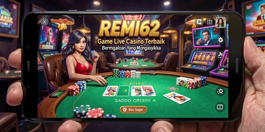 Tampilan gameplay Live Casino yang menegangkan dan interaktif di REMI62.
