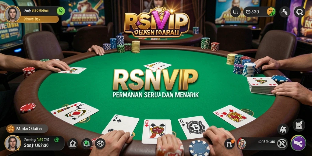 Tampilan gameplay seru dan menegangkan di RSNVIP saat bermain Poker.