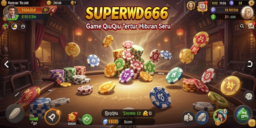 Screenshot gameplay SUPERWD666 memperlihatkan keseruan bermain QiuQiu.