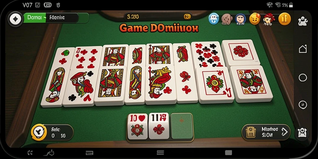 Tampilan gameplay seru di V07 yang menampilkan Domino.