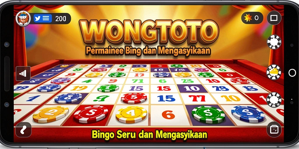 Screenshot gameplay WONGTOTO dengan suasana Bingo yang ceria.