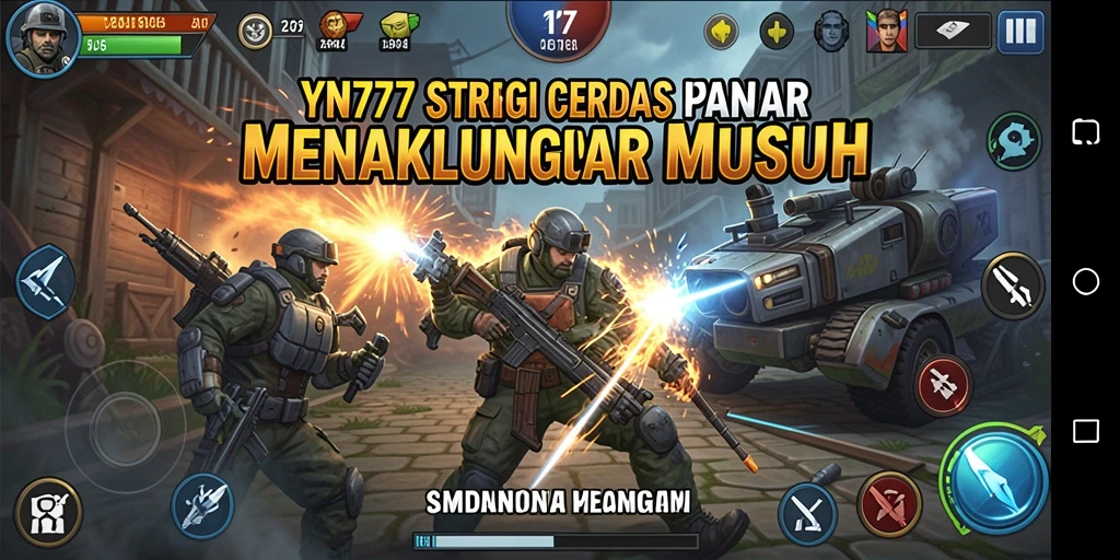 Tampilan mendebarkan dari gameplay strategi di YN777.