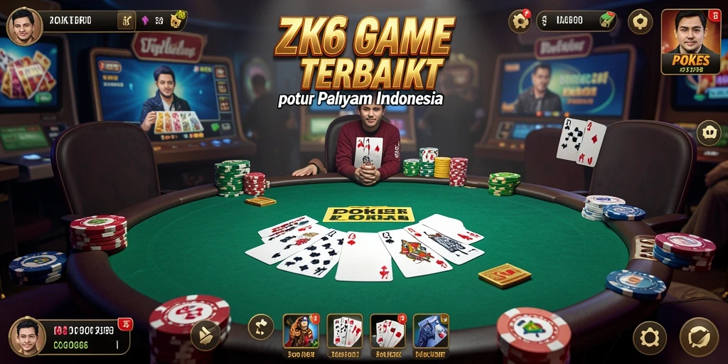 Screenshot gameplay ZK6 menunjukkan keseruan bermain poker online.